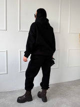 ČIERNE TEPLÁKOVÉ NOHAVICE AURELIA