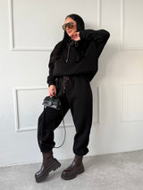 ČIERNE TEPLÁKOVÉ NOHAVICE AURELIA