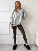 KHAKI ZATEPLENÉ LEGÍNY KOURTNEY