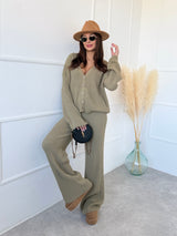 BLEDOOLIVOVÉ ÚPLETOVÉ NOHAVICE LAMELIA