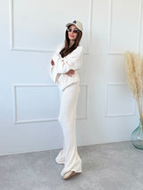 KRÉMOVÉ ÚPLETOVÉ NOHAVICE LAMELIA