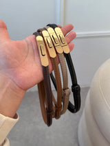 TMAVOHNEDÝ KOŽENÝ RASTÚCI OPASOK COLLIN