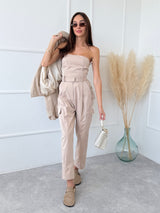 BÉŽOVÝ OVERAL CINDY S OPASKOM