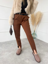 ŠKORICOVÉ NOHAVICOVÉ KALIOPKY MIREIA S OPASKOM