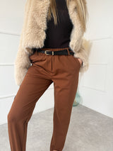 ŠKORICOVÉ NOHAVICOVÉ KALIOPKY MIREIA S OPASKOM