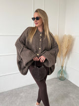 HNEDÝ OVERSIZE KARDIGÁN TELSIE