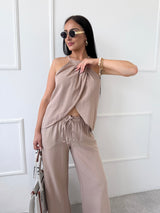 TMAVOBÉŽOVÝ TOP VERONIA