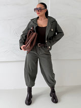 KHAKI MENČESTROVÁ BUNDA VENITA