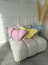 ŽLTÁ KOŽENÁ KABELKA SALVA 2v1