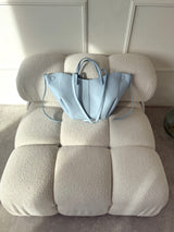 MODRÁ KOŽENÁ KABELKA SALVA 2v1