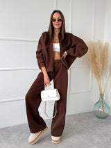 HNEDÉ TEPLÁKOVÉ NOHAVICE AMINA