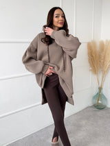 PIESKOVÁ PREDĹŽENÁ MIKINA SUZANNE