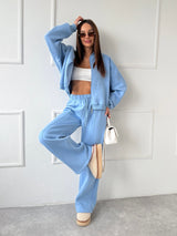 MODRÉ TEPLÁKOVÉ NOHAVICE AMINA