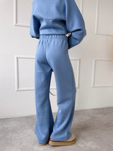 MODRÉ TEPLÁKOVÉ NOHAVICE AMINA