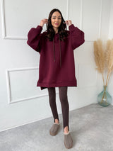 BORDOVÁ PREDĹŽENÁ MIKINA SUZANNE