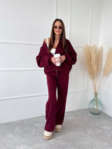 BORDOVÉ TEPLÁKOVÉ NOHAVICE AMINA