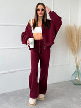 BORDOVÉ TEPLÁKOVÉ NOHAVICE AMINA