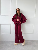 BORDOVÉ TEPLÁKOVÉ NOHAVICE AMINA