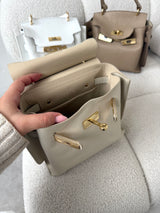 BÉŽOVÁ KOŽENÁ KABELKA HERMA