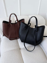 ČIERNA KOŽENÁ KABELKA SALVA 2v1