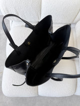 ČIERNA KOŽENÁ KABELKA SALVA 2v1