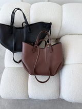 HNEDÁ KOŽENÁ KABELKA SALVA 2v1