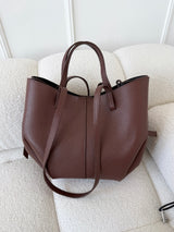 HNEDÁ KOŽENÁ KABELKA SALVA 2v1