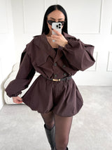 HNEDO-BORDOVÉ ŠORTKY ODELIA