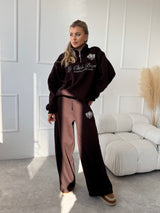 TMAVOHNEDÉ TEPLÁKOVÉ NOHAVICE TANYA