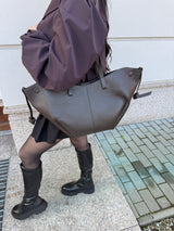 TMAVOHNEDÁ KOŽENÁ KABELKA SALVA 2v1