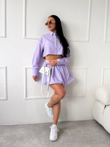 FIALOVÁ PÁSIKAVÁ SUKŇA ZELL