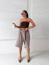 TAUPE BERMUDY FLORETT S OPASKOM