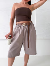TAUPE BERMUDY FLORETT S OPASKOM