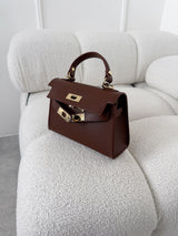 HNEDÁ KOŽENÁ KABELKA BELLE