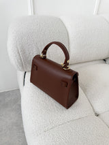 HNEDÁ KOŽENÁ KABELKA BELLE