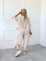 BÉŽOVÉ BAVLNENÉ NOHAVICE KARLA