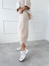 BÉŽOVÉ BAVLNENÉ NOHAVICE KARLA