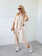 BÉŽOVÉ BAVLNENÉ NOHAVICE KARLA