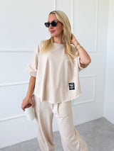 BÉŽOVÉ BAVLNENÉ TRIČKO KARLA