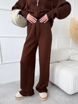 HNEDÉ ÚPLETOVÉ NOHAVICE SILVIANA