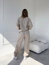 BÉŽOVÉ TEPLÁKOVÉ NOHAVICE CAMERON