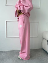 RUŽOVÉ TEPLÁKOVÉ NOHAVICE TANYA