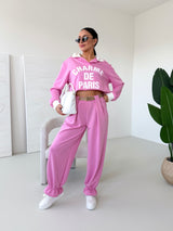 RUŽOVÉ NOHAVICE FIORELLA S OPASKOM