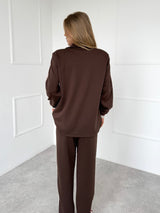 ČOKOLÁDOVÉ TEPLÁKOVÉ NOHAVICE FELIA