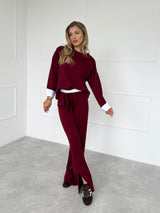 BORDOVÉ TEPLÁKOVÉ NOHAVICE RUMYA