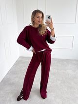 BORDOVÉ TEPLÁKOVÉ NOHAVICE RUMYA