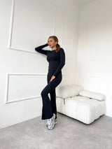 SIVOMODRÉ LEGÍNOVÉ NOHAVICE ELARA