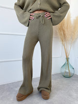 BLEDOOLIVOVÉ ÚPLETOVÉ NOHAVICE LAMELIA