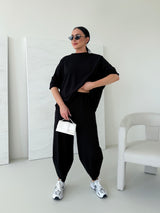 ČIERNE BAVLNENÉ TRIČKO NYANÉ