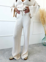 KRÉMOVÉ ÚPLETOVÉ NOHAVICE LAMELIA